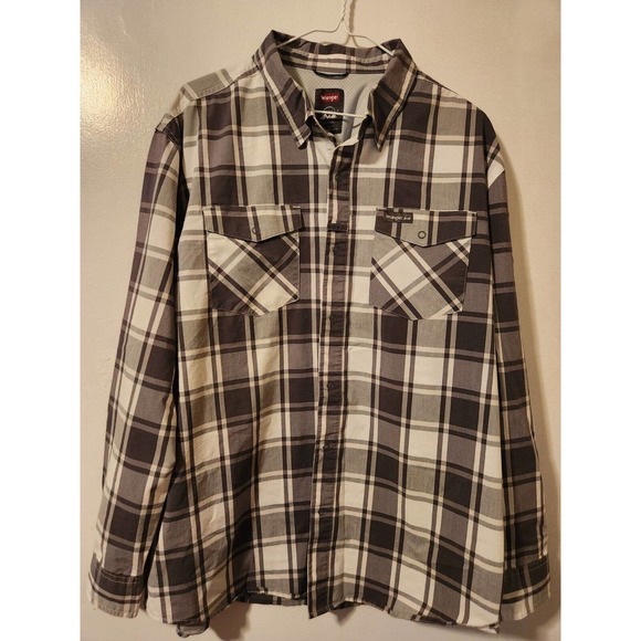 Wrangler Outdoor Series Men XL Western Pearl Snap Chore Work Cowboy Rodeo Hiking - Picture 2 of 4